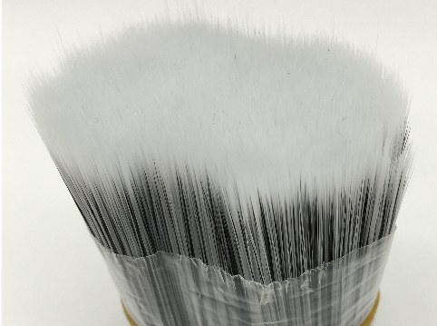 White mixed Black Solid Tapered Paint Brush Bristle Filament