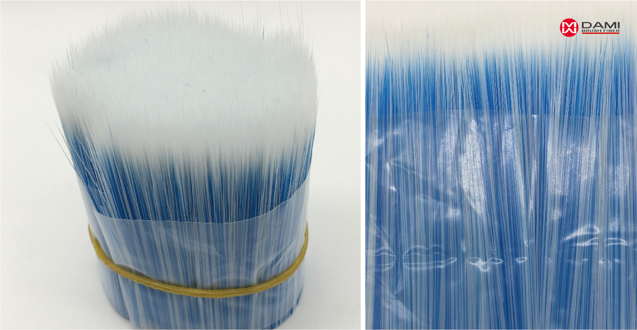 White Mixed Blue Tapered Filaments for Paint Brush插图