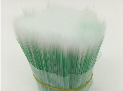 White mixed Green Tapered Bristle Paint Brush Filament