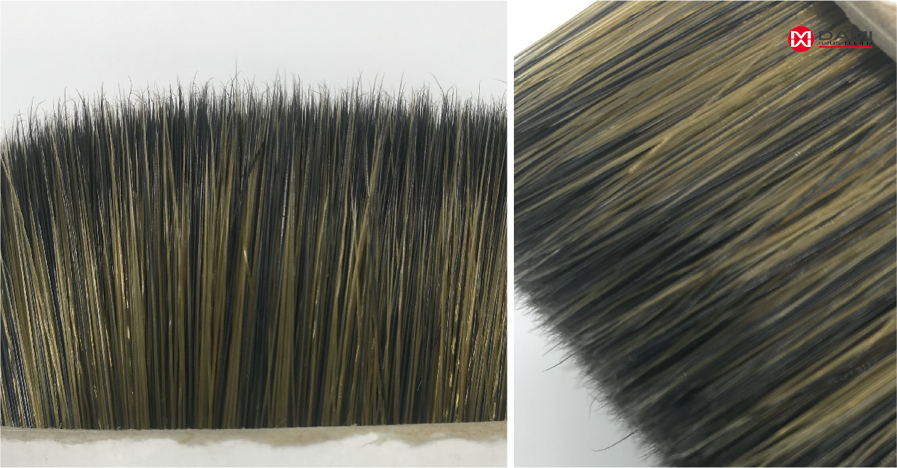 Black mixed Golden Solid Tapered Paint Brush Filament插图