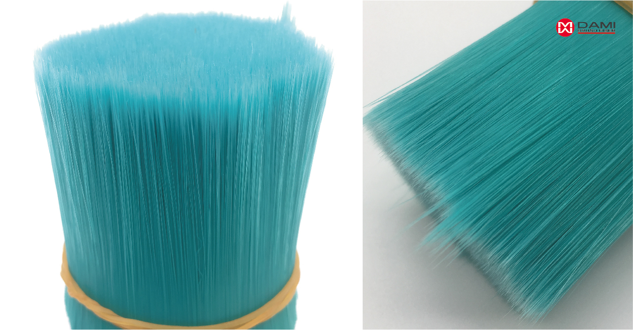 Cyan PBT PET Solid Tapered Bristle Paint Brush Filament插图