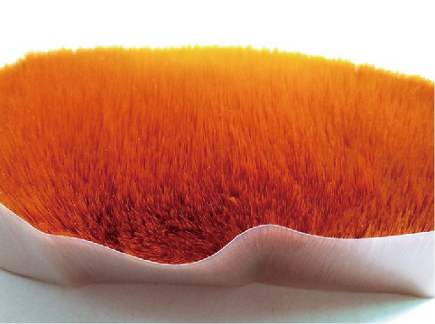 Orange PBT PET Tapered Make-up Brush Cosmetic Filament