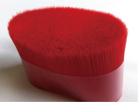 Bright Red PBT PET Nylon Tapered Bristle Filament