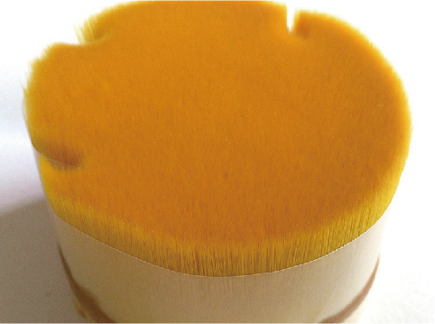 Chrome Yellow Tapered PBT PET Nylon Brush Hair Bristle