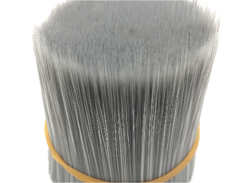 Grey mixture of Shorter White Solid Round Tapered Synthetic Mono Filament for Paint Brush