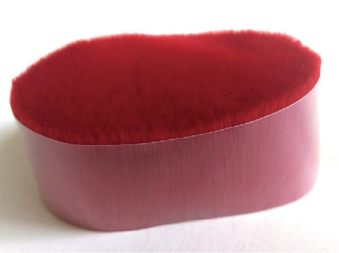 Matte Red PBT/PET/Nylon Tapered Synthetic Bristle Makeup/Cosmetic/Artist/Paint Brush Filament